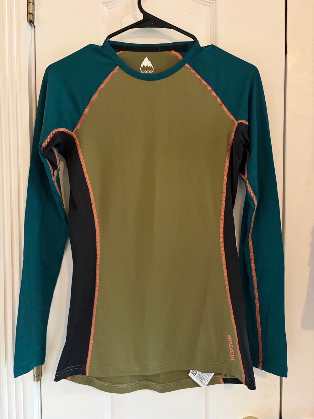 Burton Olive, Teal & Black Long-Sleeve Base layer